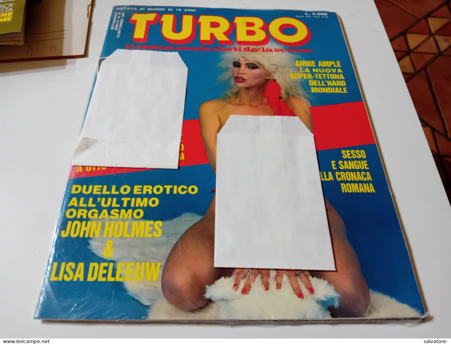 RIVISTA SEX TURBO- - ANNO 3- NUMERO 37-  10 SETTEMBRE 1987- NUOVA ANCORA SIGILLATA - Kino