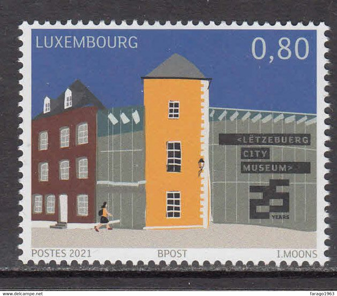 2021 Luxembourg City Museum  Complete Set Of 1 MNH @ BELOW FACE VALUE - Ungebraucht