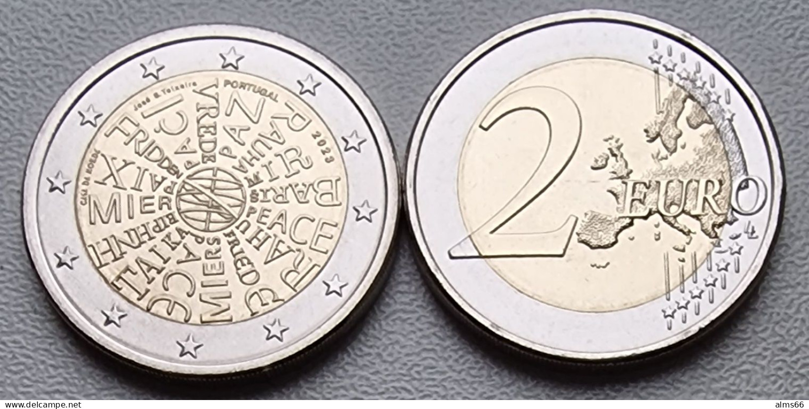 Portugal 2 Euro 2023 UNC > Peace - Portugal