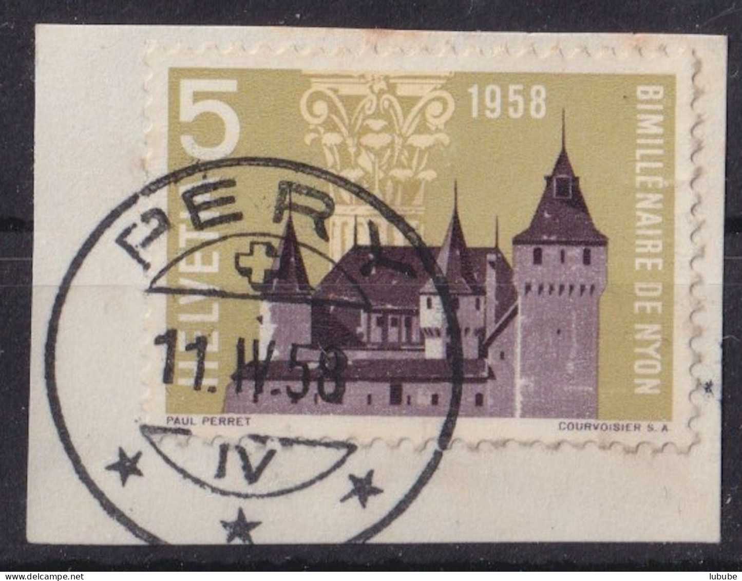 Bimillénaire De Nyon 334, 5 Rp.mehrfarbig  PÉRY       1958 - Usati