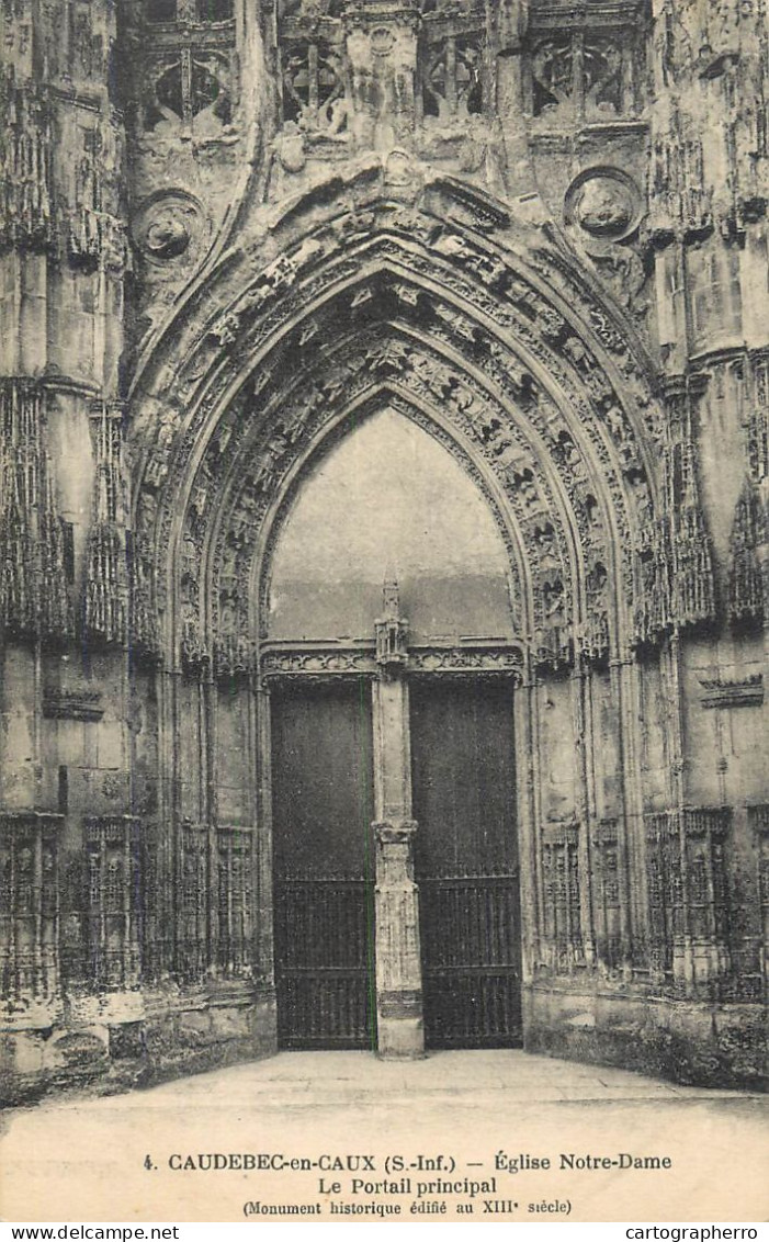 France Seine Inferieure CAudebec En Caux Eglise Notre Dame - Kirchen U. Kathedralen