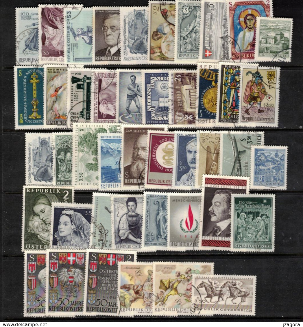 AUSTRIA ÖSTERREICH AUTRICHE 1967 1968 COLLECTION SAMMLUNG - 44 USED GESTEMPELT ESTAMPÉ ESTAMPADO  VARIOUS STAMPS - Collections