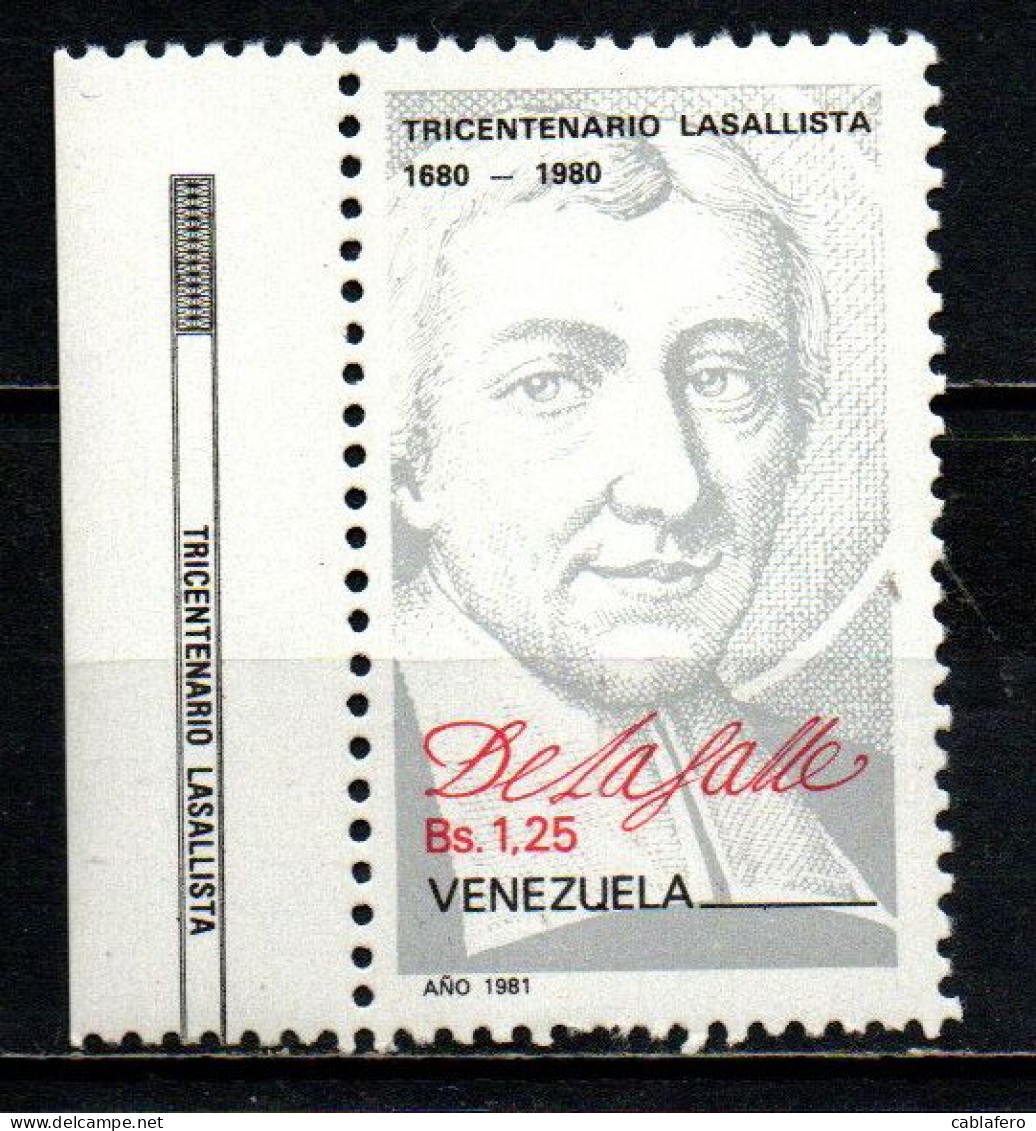 VENEZUELA - 1981 - John Baptiste De La Salle - Christian Brothers’ 300th Anniv. - MNH - Venezuela