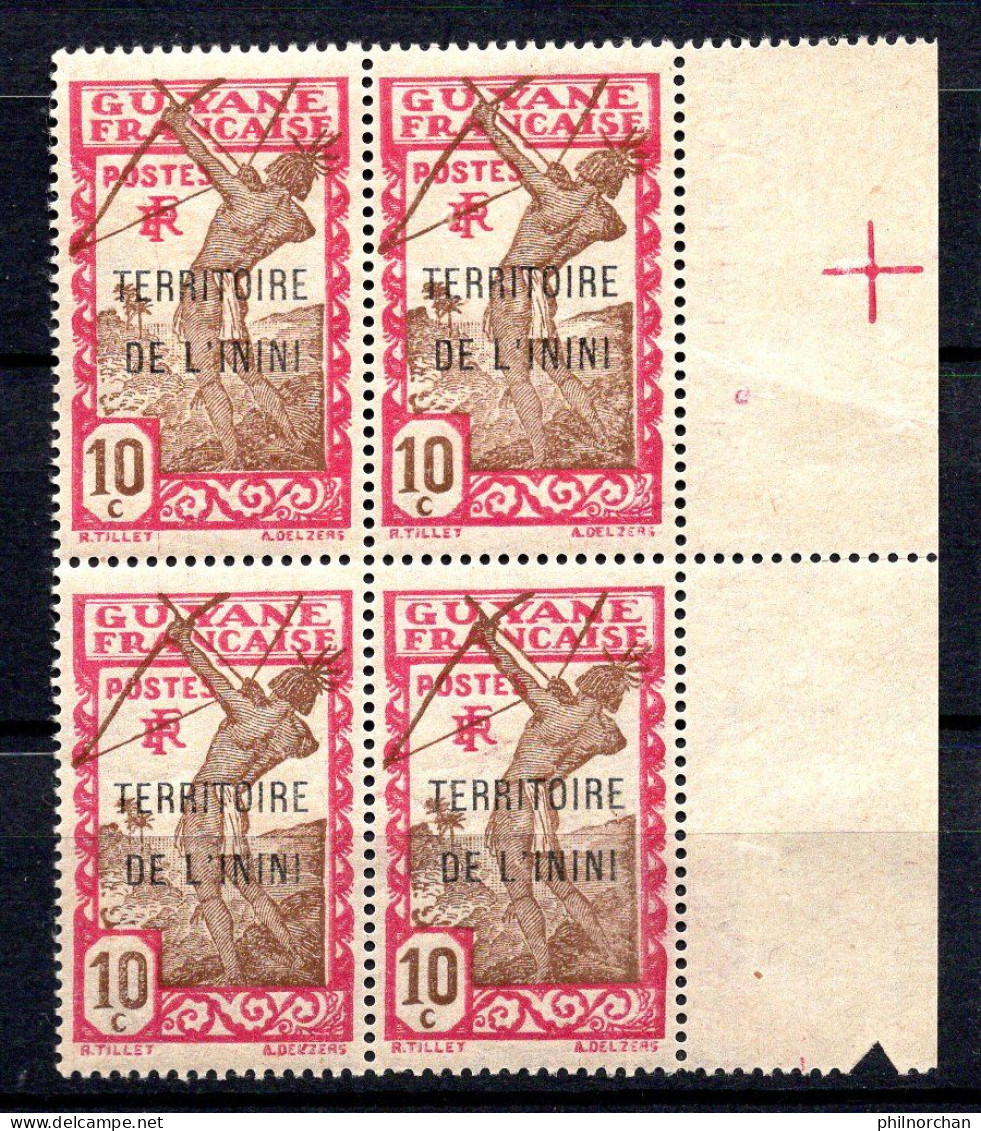 Colonies Françaises Inini  1932  Bloc De 4 N°5 Neuf**  0,35 €  (cote ?  4 Valeurs) - Ongebruikt