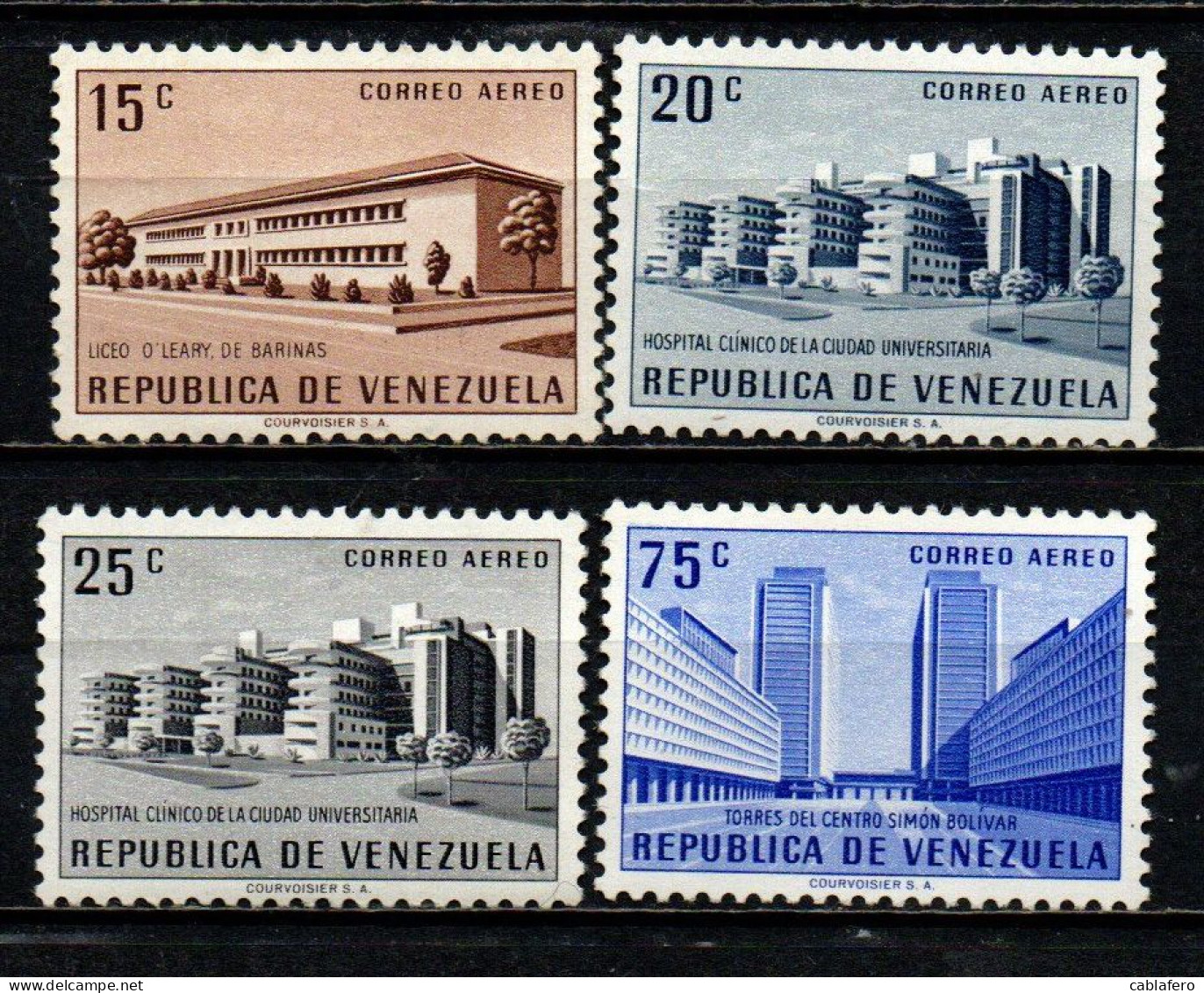 VENEZUELA - 1956 - University Hospital Caracas, O’Leary School Barinas, University Hospital Caracas - MNH - Venezuela