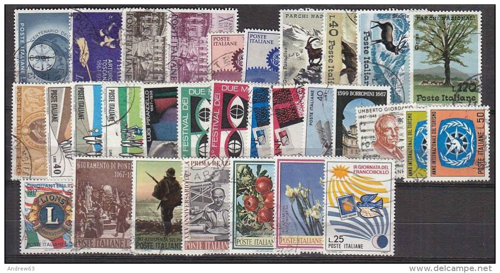 ITALIA REPUBBLICA - 1967 - Annata Completa Usata - 31 Valori - Complete Year - Usati - Used - Prima Scelta - Volledige Jaargang