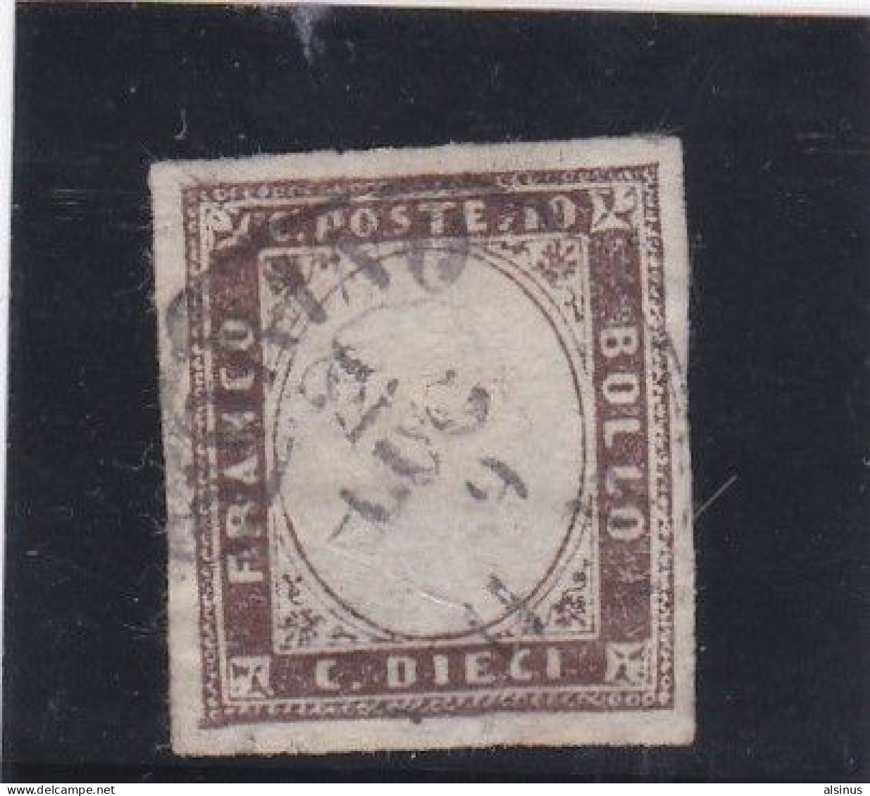 ITALIE - SARDAIGNE - 1855/1861 - N° 11 B - 10 C BRUN-GRIS - Napels