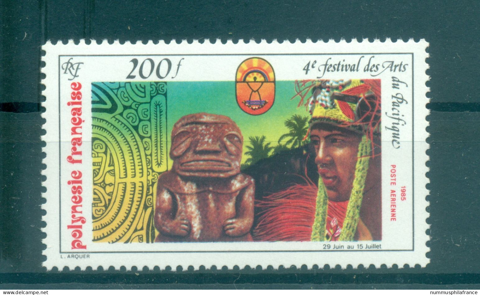 Polynésie Française 1985 - Y & T N. 187 Poste Aérienne - Art Du Pacifique (Michel N. 430) - Neufs