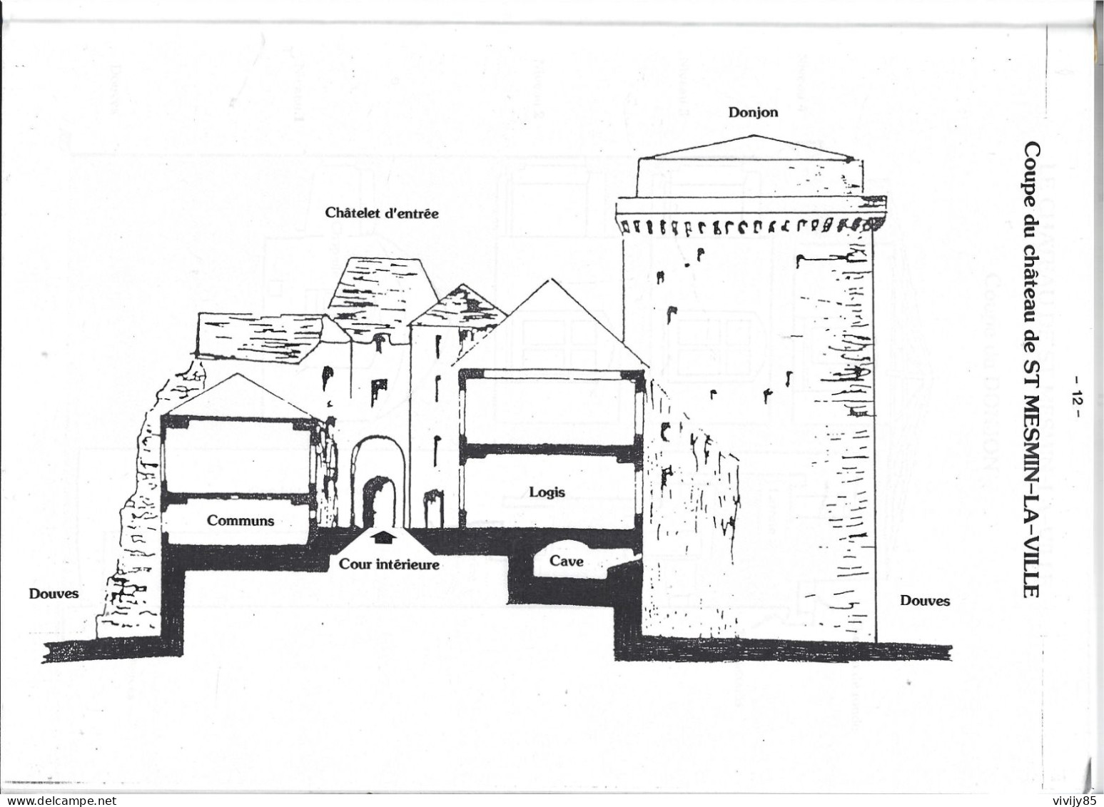 79 - Livre /plaquette Illustré De 16 Pages " Le Château De St MESMIN LA VILLE " - Histoire Et Architecture - 1991 - Pays De Loire