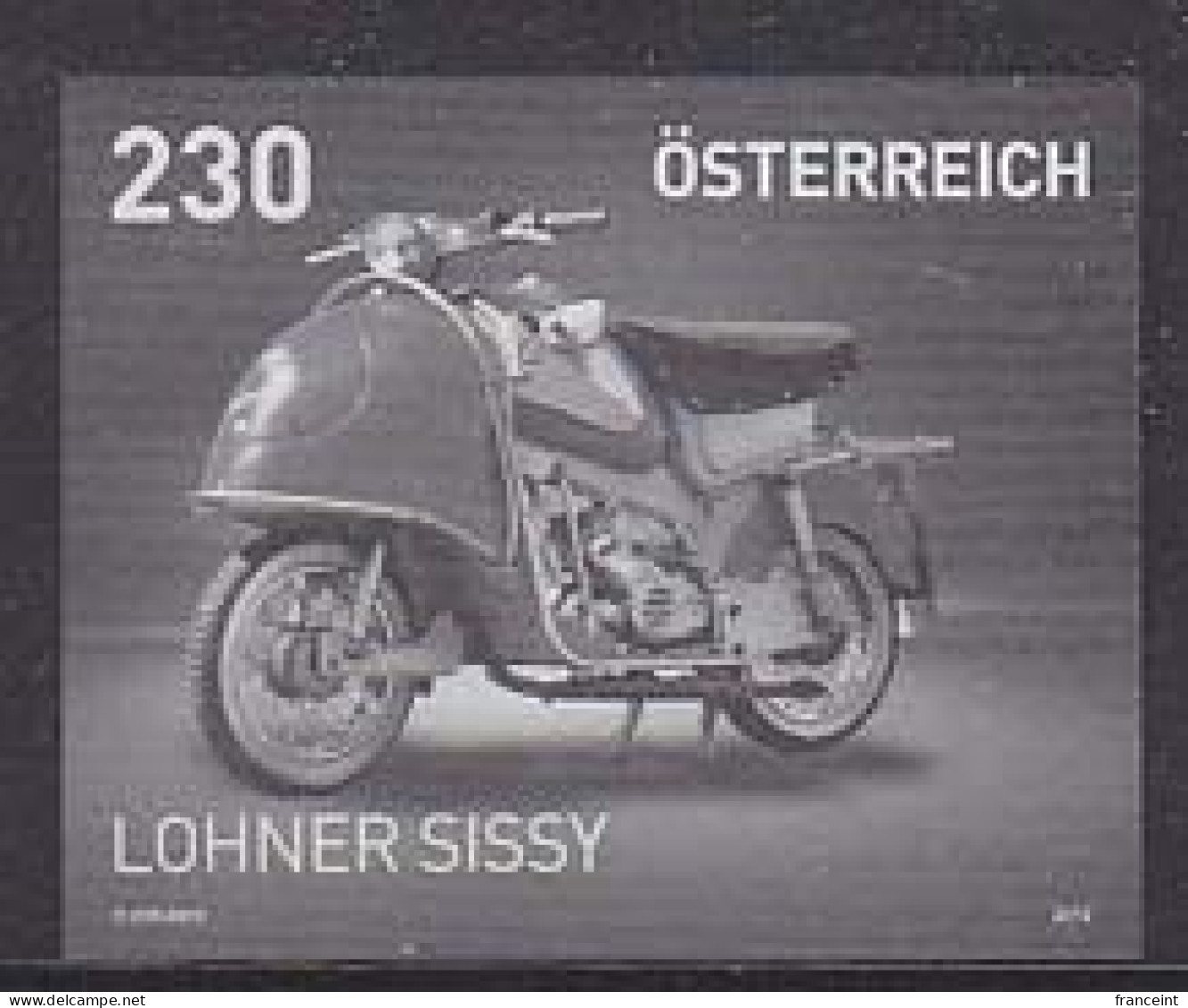 AUSTRIA(2019) Lohner "Sissy" Scooter (1957). Black Print. - Proofs & Reprints