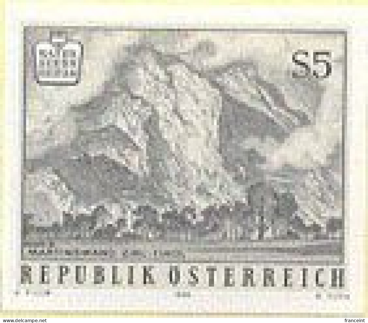 AUSTRIA(1986) Martinswall - Tirol. Black Print. Scott No 1349, Yvert No 1680. - Essais & Réimpressions