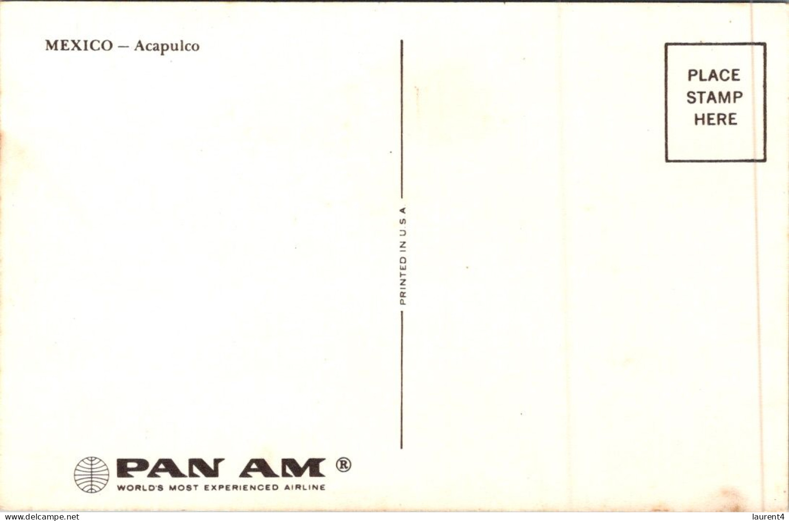 13-12-2023 (2 W 2) Mexico (Pan Am Airline Postcard) Acapulco - Mexique