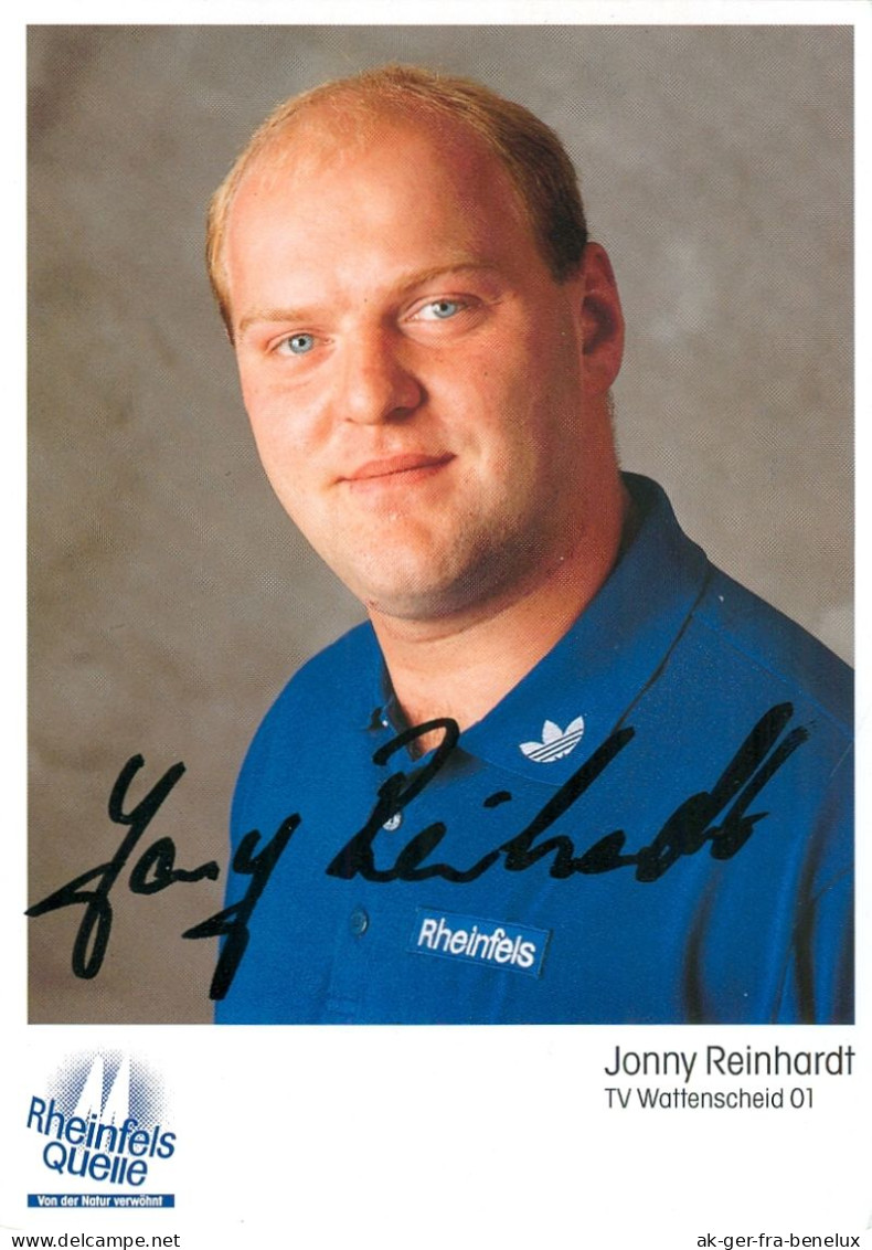 AK Autogramm Kugelstoßer Jonny Reinhardt TV Wattenscheid 01 Leichtathletik Bochum Gotha Rheinfels Quelle Shot Putter - Authographs