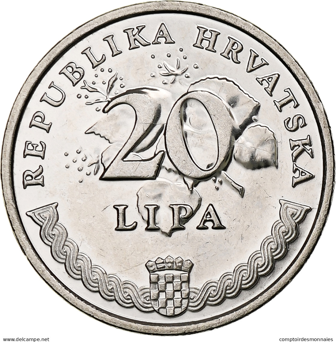 Croatie, 20 Lipa, 2007, Nickel Plaqué Acier, FDC, KM:7 - Kroatien