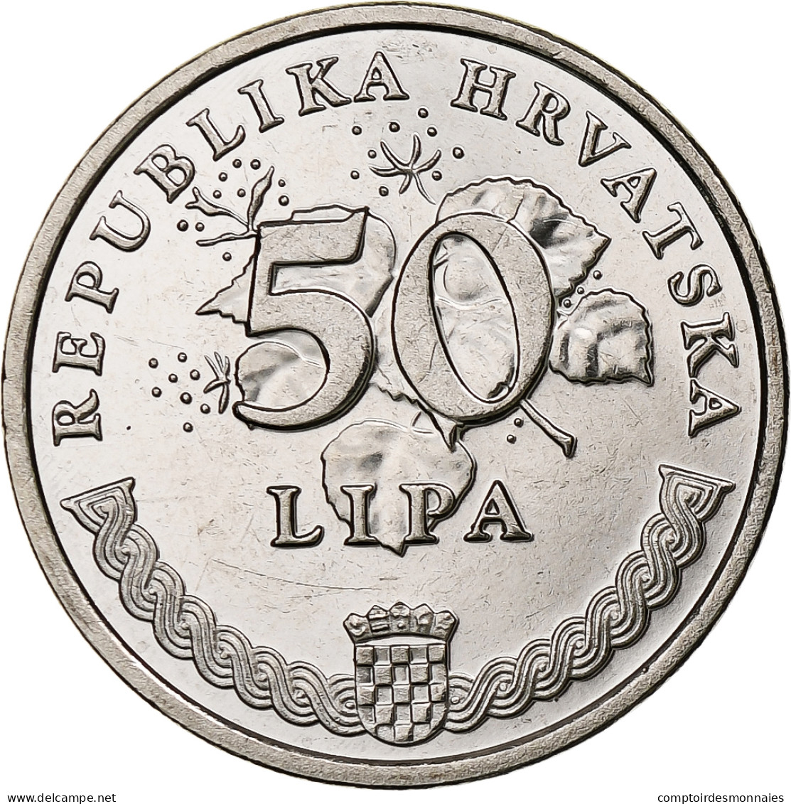 Croatie, 50 Lipa, 2009, Nickel Plaqué Acier, FDC, KM:8 - Croatie