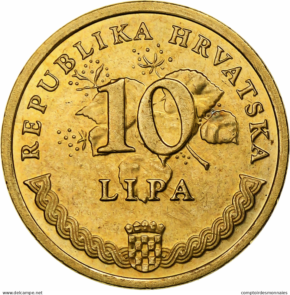 Croatie, 10 Lipa, 2009, Brass Plated Steel, FDC, KM:6 - Kroatien