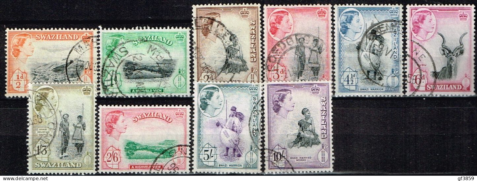 SWAZILAND / Oblitérés / Used / 1956 - Série Courante / Elizabeth II Et Sujet Divers - Swaziland (...-1967)