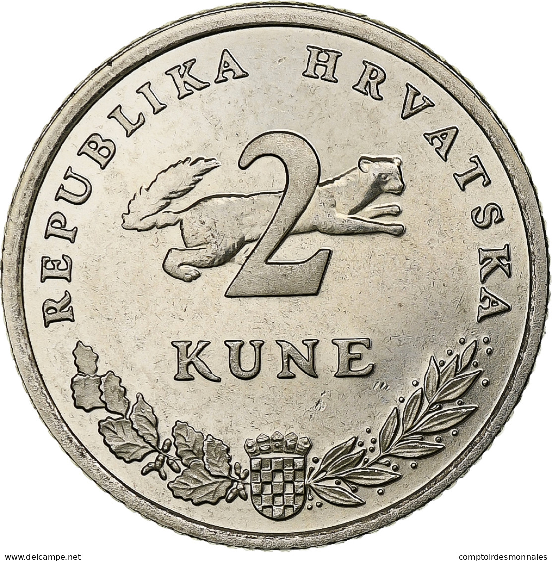 Croatie, 2 Kune, 2007, Cuivre-Nickel-Zinc (Maillechort), FDC, KM:10 - Croatie