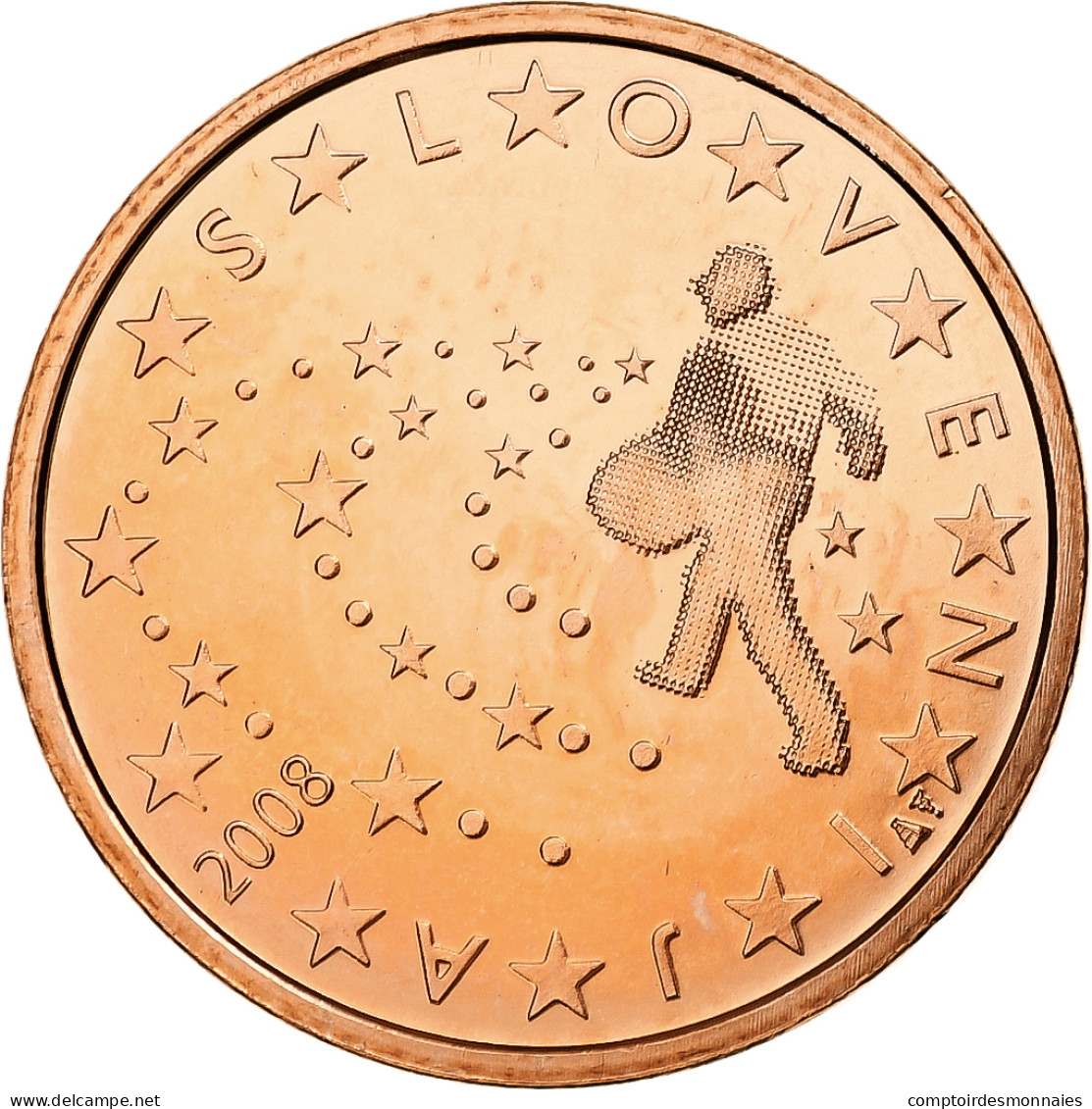 Slovénie, 5 Euro Cent, 2008, Cuivre Plaqué Acier, FDC, KM:70 - Slovenië