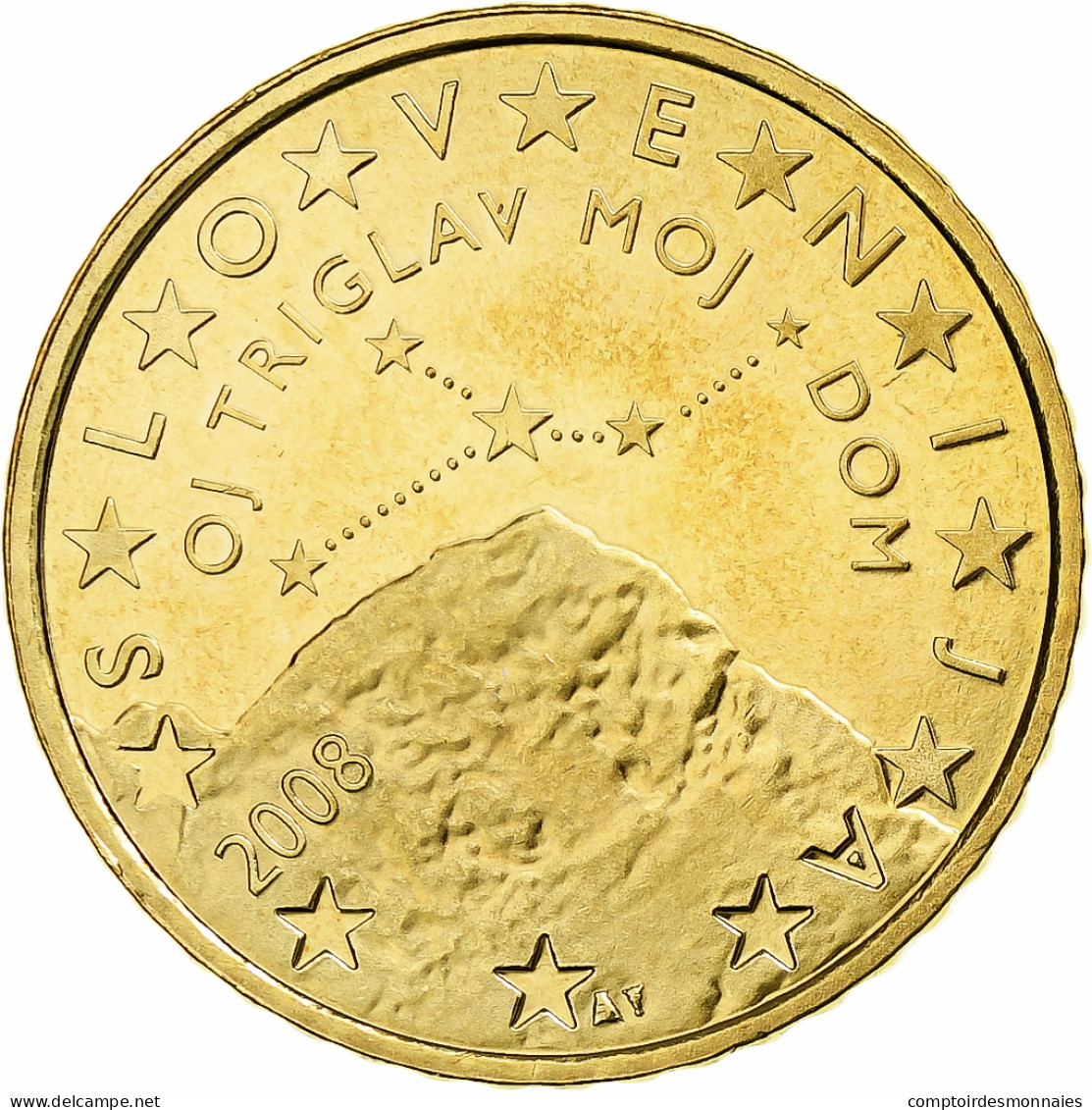 Slovénie, 50 Euro Cent, 2008, Laiton, FDC, KM:73 - Eslovenia