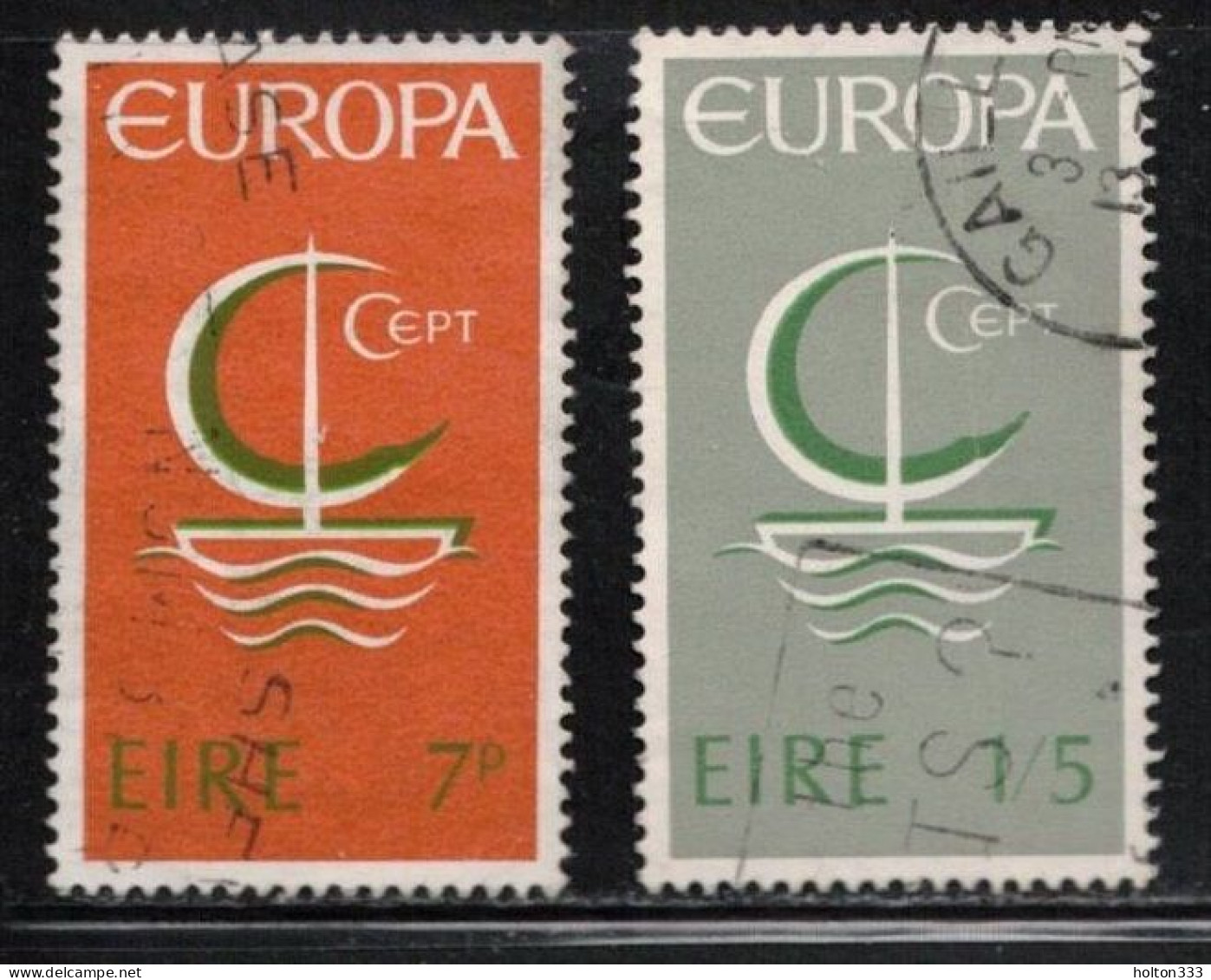 IRELAND Scott # 216-7 Used - 1966 Europa Issue A - Oblitérés