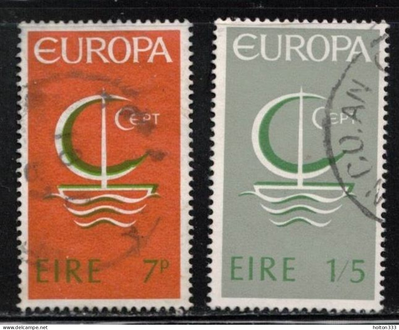 IRELAND Scott # 216-7 Used - 1966 Europa Issue B - Used Stamps