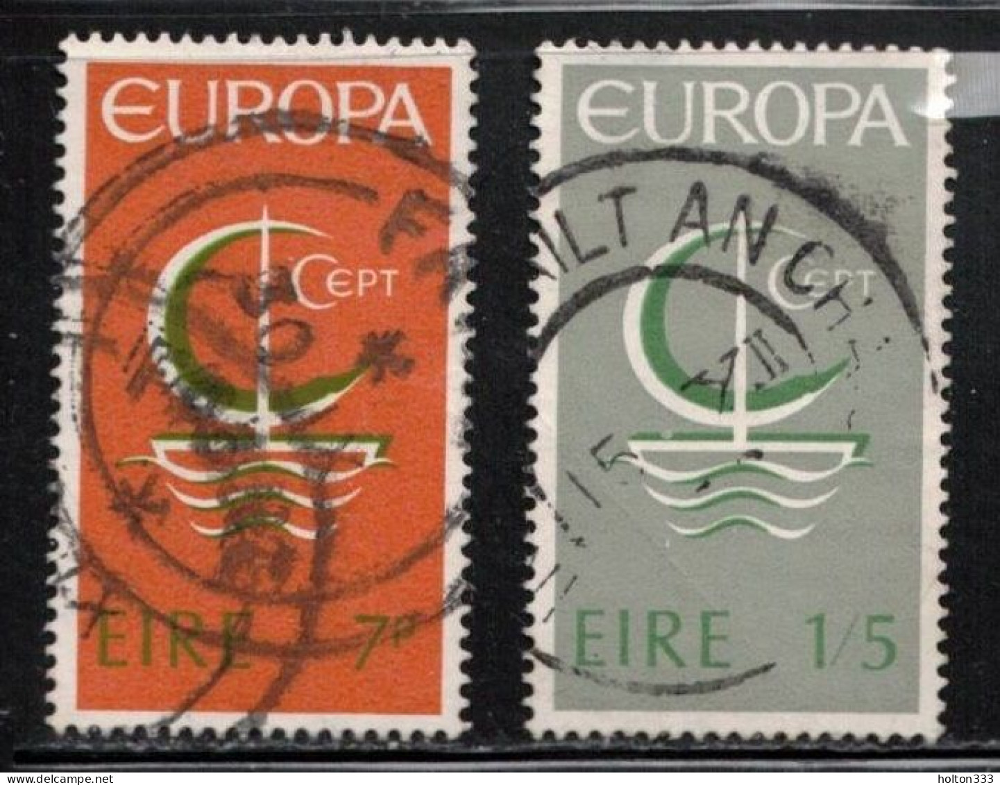 IRELAND Scott # 216-7 Used - 1966 Europa Issue C - Usati