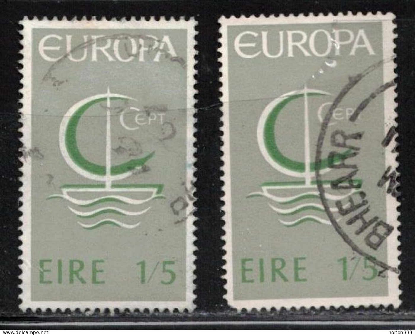 IRELAND Scott # 217 Used X 2 - 1966 Europa Issue B - Oblitérés