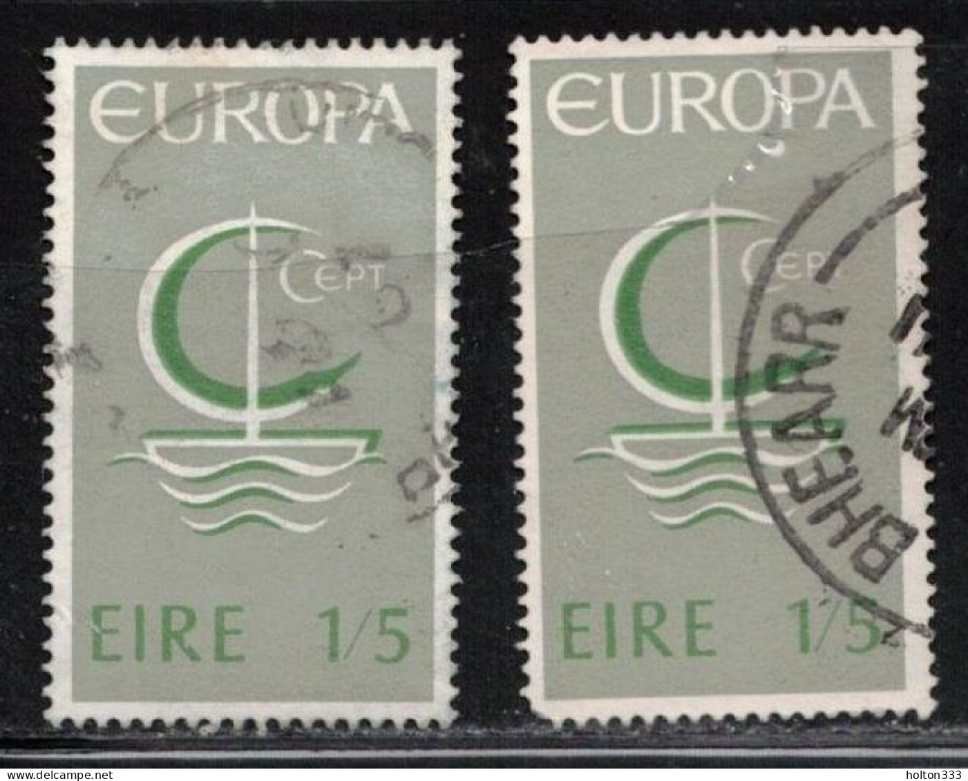 IRELAND Scott # 217 Used X 2 - 1966 Europa Issue B - Used Stamps