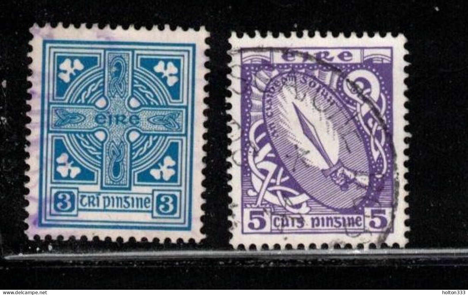 IRELAND Scott # 225-6 Used - Celtic Cross & Sword Of Light - Usati