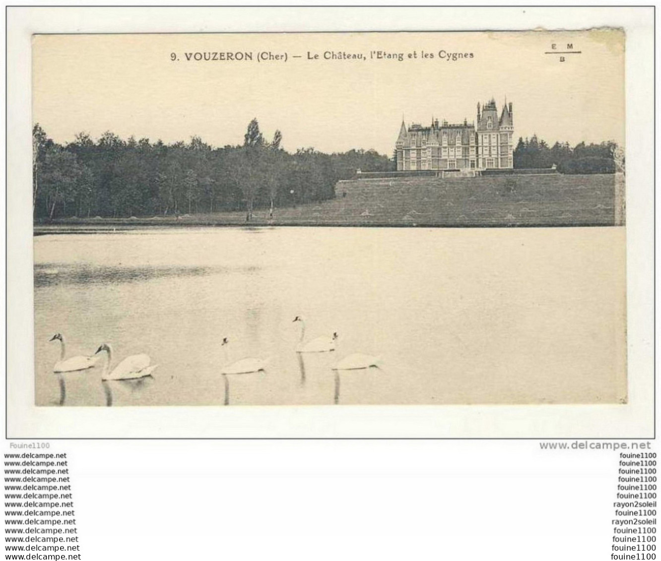 Carte De Vouzeron Le Château  ( Recto Verso ) - Vouzeron