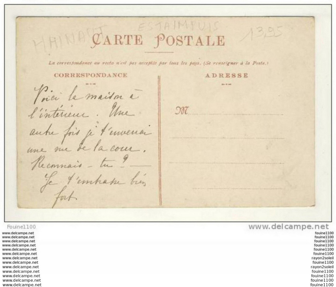 Pensionnat De La Sagesse Leers Belgique ( Recto Verso ) - Estaimpuis