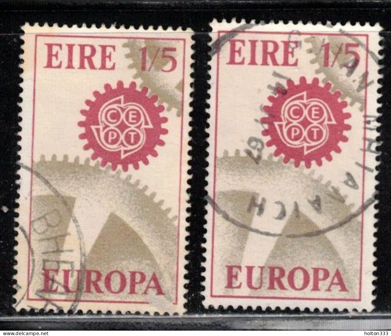 IRELAND Scott # 233 Used X 2 - 1967 Europa Issue A - Used Stamps