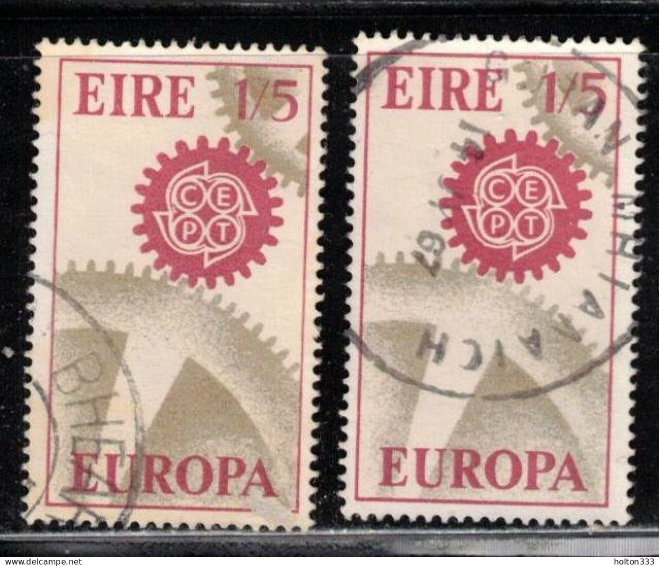 IRELAND Scott # 233 Used X 2 - 1967 Europa Issue A - Usati