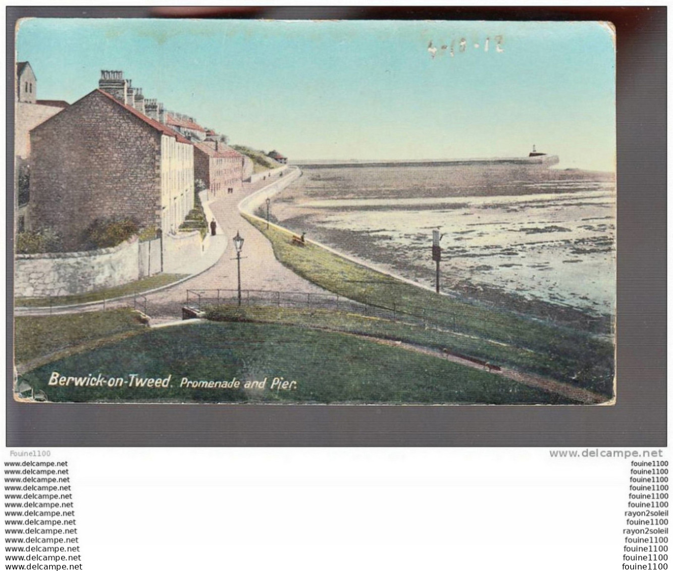 Berwick On Tweed Promenade And Pier ( état Moyen ) Recto Verso - Newcastle-upon-Tyne