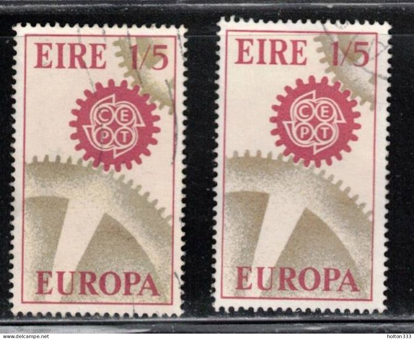 IRELAND Scott # 233 Used X 2 - 1967 Europa Issue B - Gebruikt