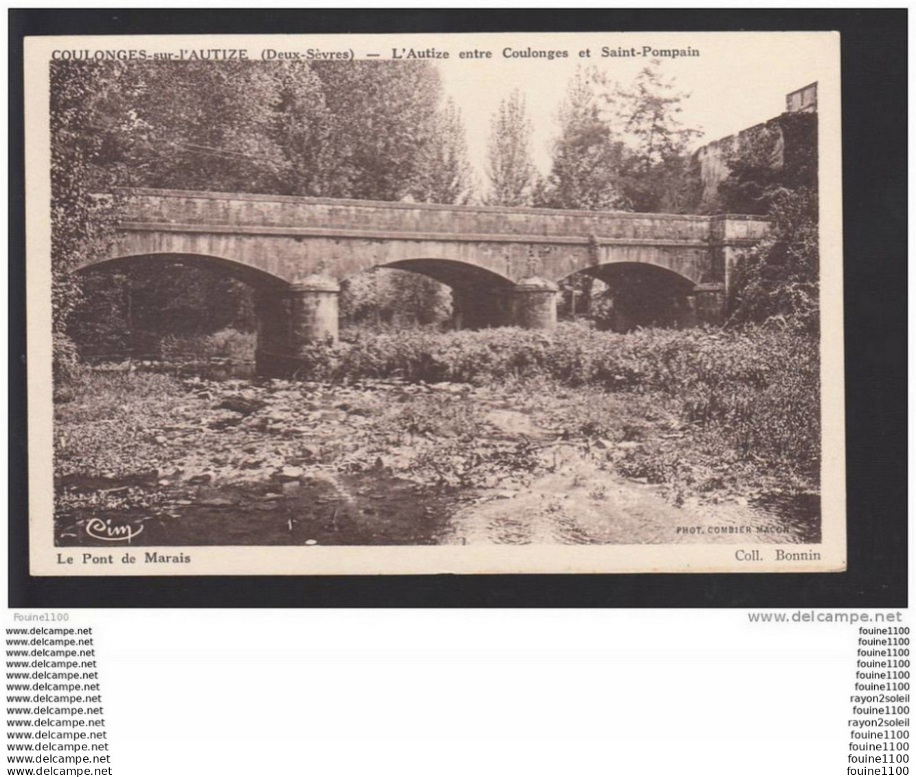 # ACHAT IMMEDIAT #  Carte De COULONGES SUR L ' AUTIZE ( Pont ) ( Recto Verso ) - Coulonges-sur-l'Autize