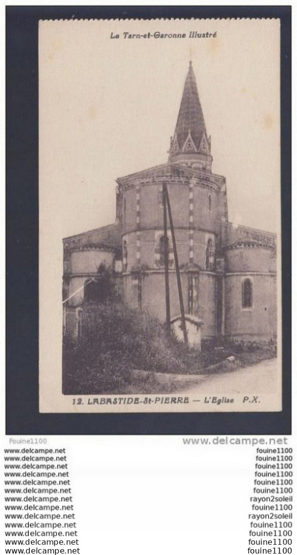 Carte De Labastide Saint Pierre L' église  ( Recto Verso ) - Labastide Saint Pierre