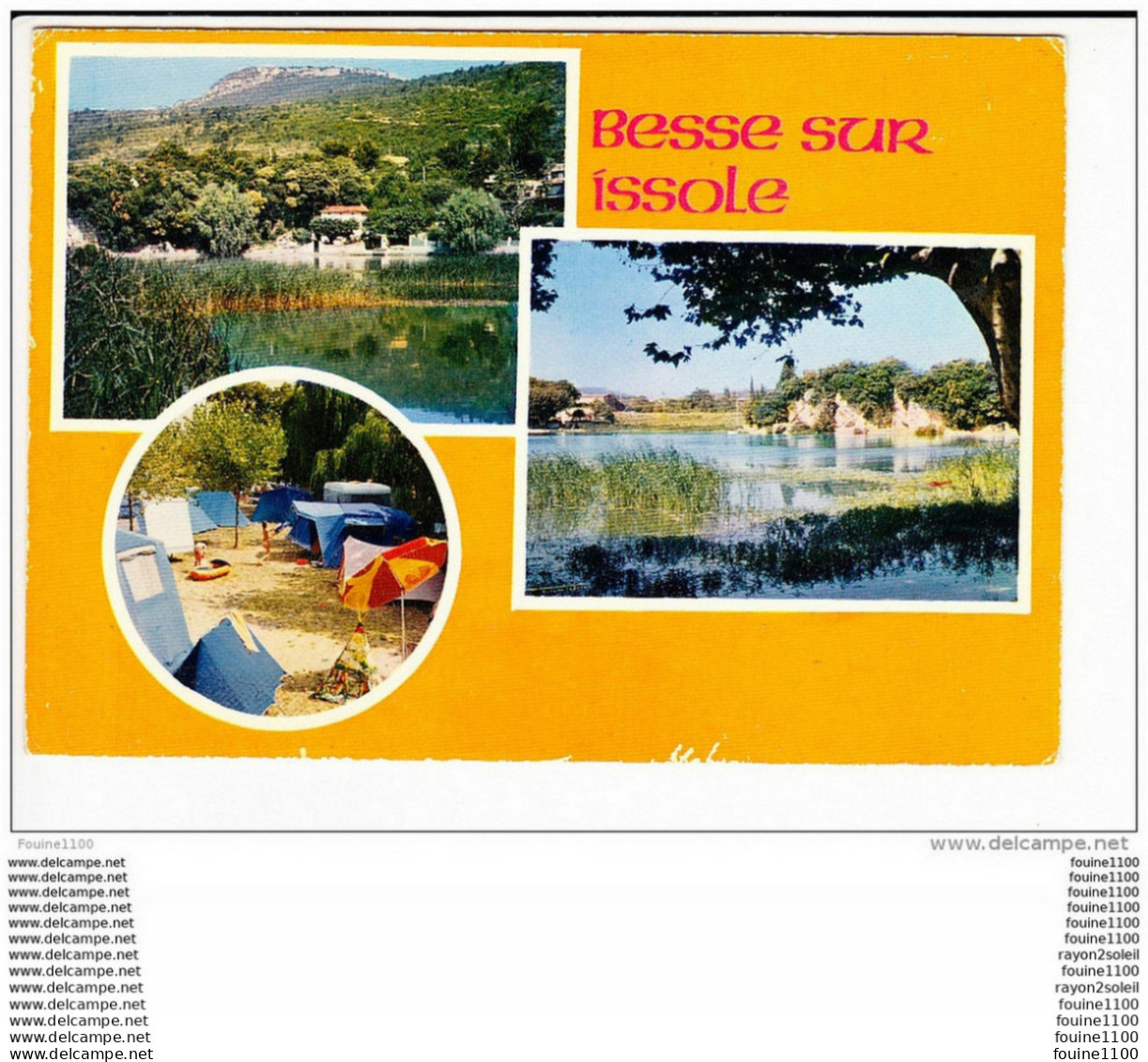 Carte ( Format 15 X 10,5 Cm )  Besse Sur Issole   ( Camping ) ( Recto Verso ) - Besse-sur-Issole