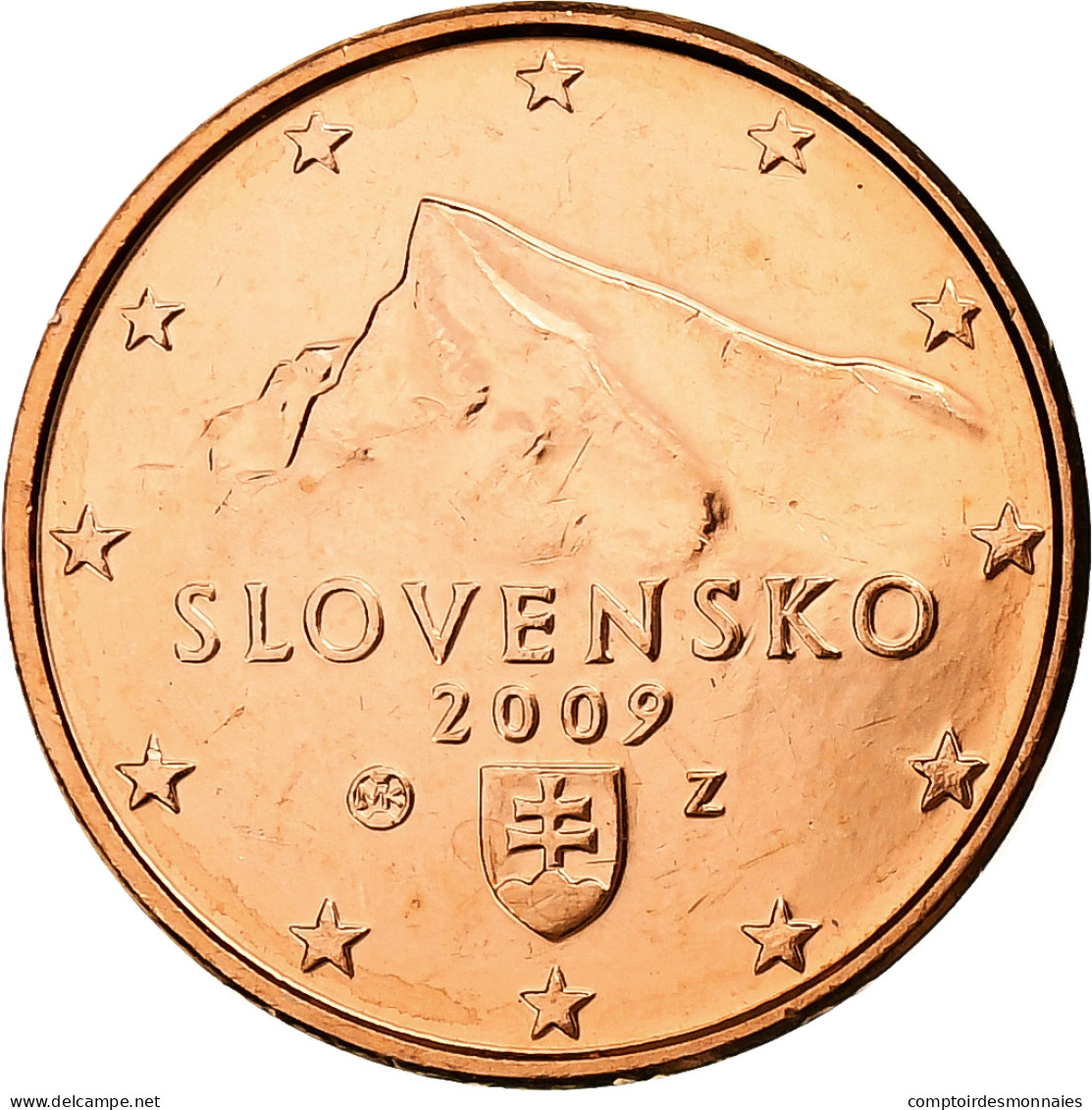 Slovaquie, Euro Cent, 2009, Kremnica, Cuivre Plaqué Acier, FDC, KM:95 - Slowakei