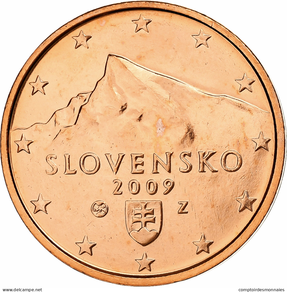 Slovaquie, 2 Euro Cent, 2009, Kremnica, Cuivre Plaqué Acier, FDC, KM:96 - Slowakei