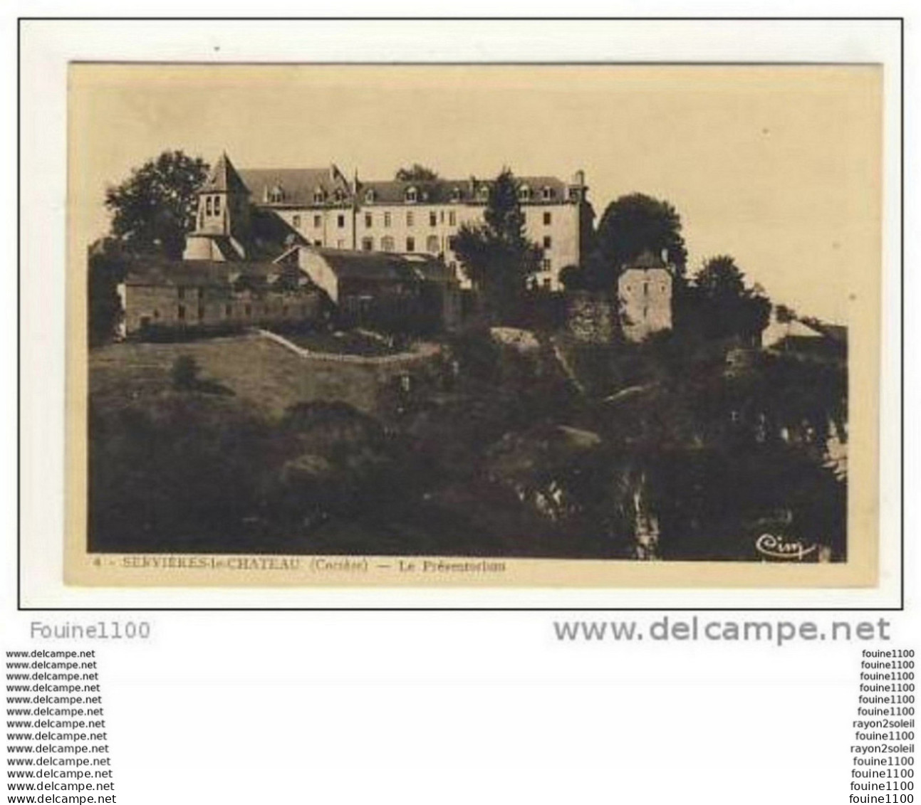 Carte De Servières Le Château Le Préventorium - Arnac Pompadour