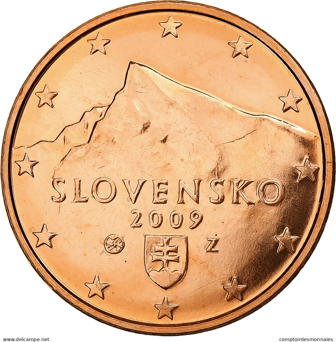 Slovaquie, 5 Euro Cent, 2009, Kremnica, Cuivre Plaqué Acier, FDC, KM:97 - Eslovaquia