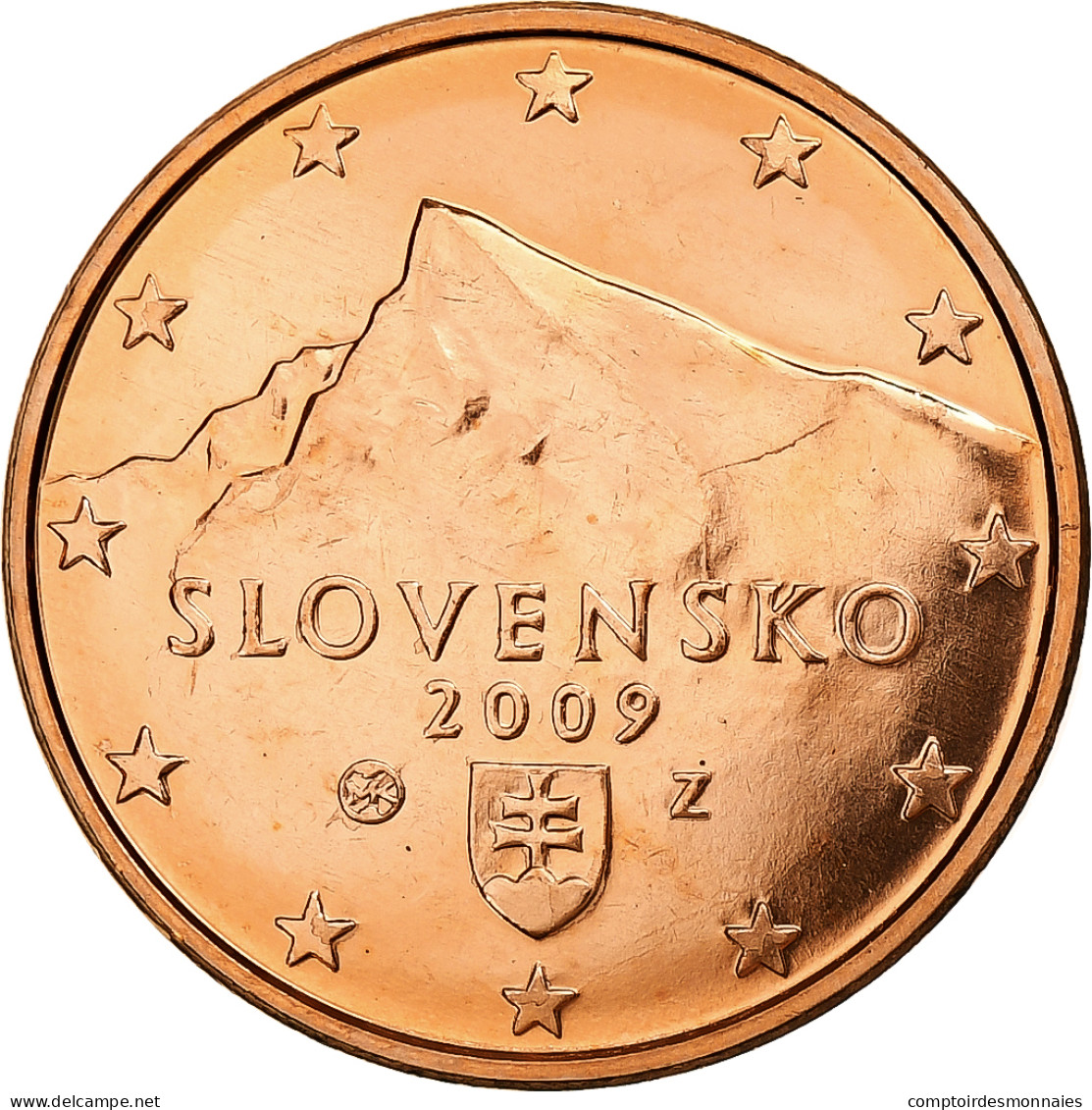 Slovaquie, 5 Euro Cent, 2009, Kremnica, Cuivre Plaqué Acier, FDC, KM:97 - Slowakei