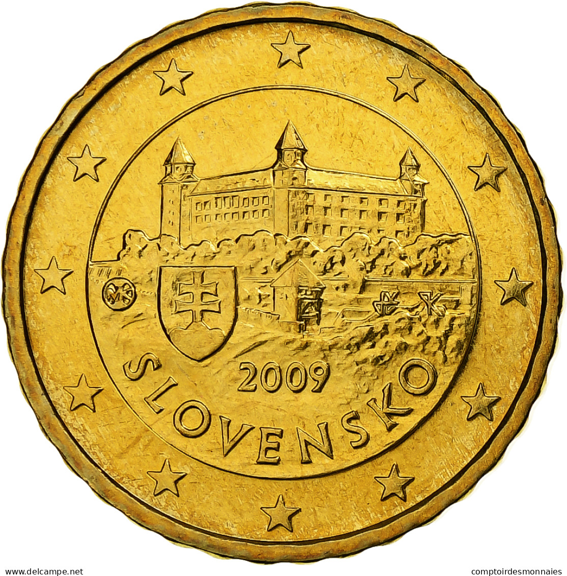 Slovaquie, 10 Euro Cent, 2009, Kremnica, Laiton, FDC, KM:98 - Slovacchia