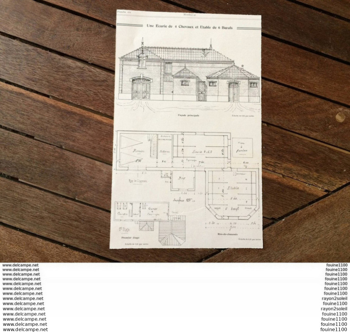 Année 1907 Plan Architecture D'un Colombier Abri Rustique Pour Volatiles Dans Un Parc à Identifier Au Dos écurie Etable - Architecture