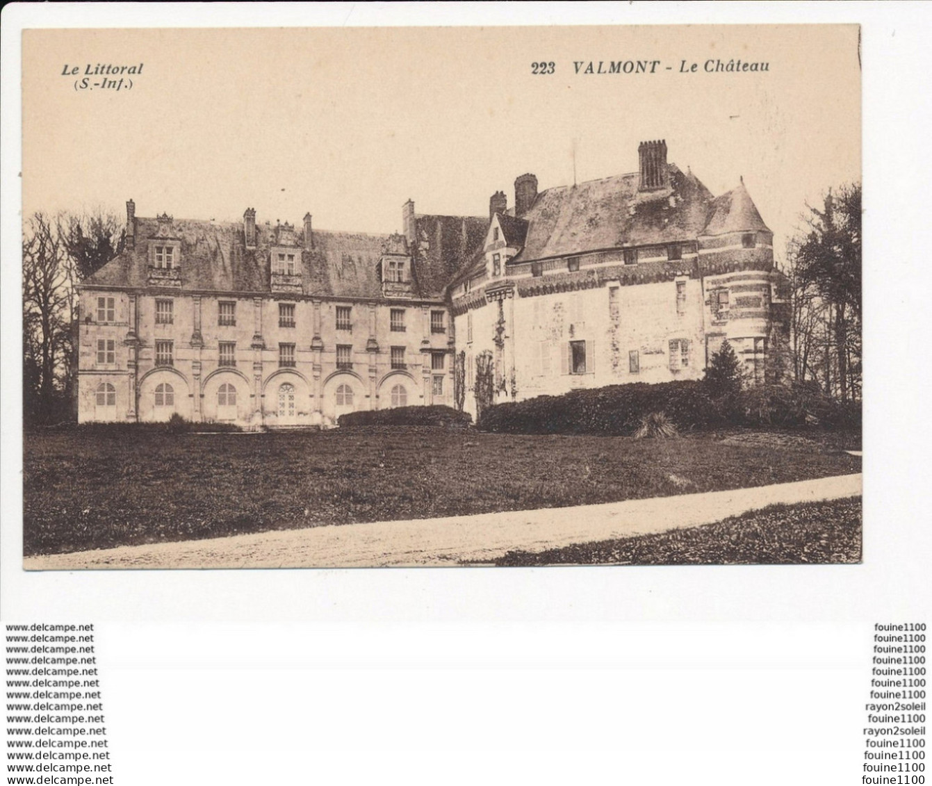 Carte De Valmont  Le Château ( Recto Verso ) - Valmont