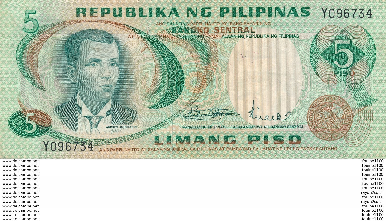 Billet  De Banque 5 Piso Pilipinas - Philippines