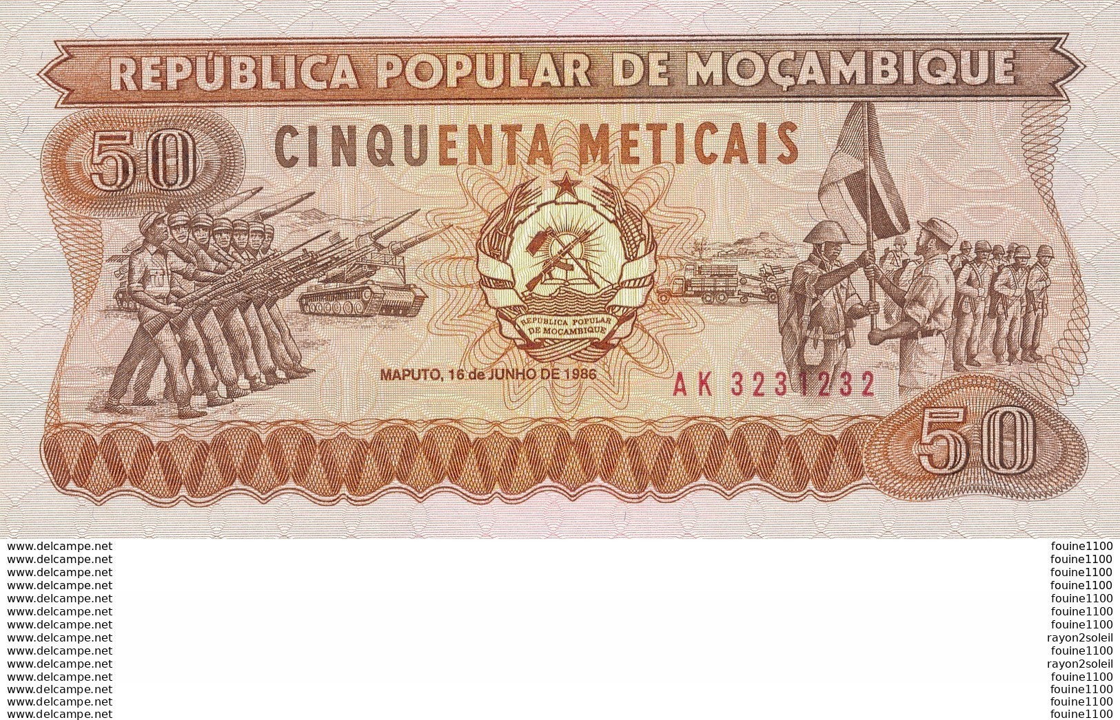 Billet  De Banque  50 Mocambique - Mozambico