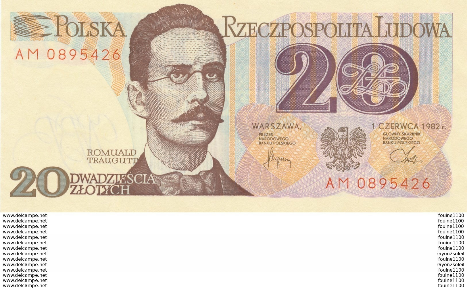 Billet De Banque Pologne  Polski  20 - Pologne